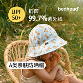 澳洲Bedhead弹力棉男女童圆顶渔夫防晒帽UPF50 A类材质呵护更全面