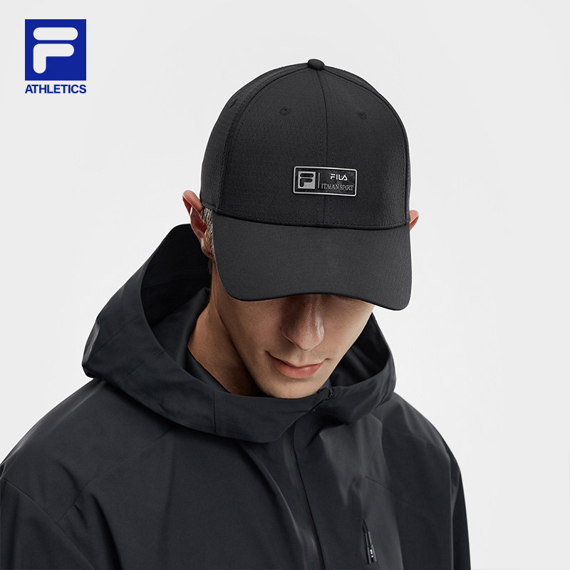 棒球帽|FILA 斐乐官方黑色男子情侣显脸小舒适百搭2026帽运动帽子
