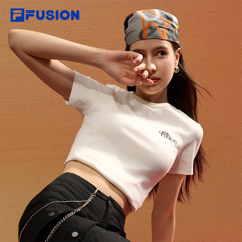 FILAFUSION斐乐女士针织短袖衫
