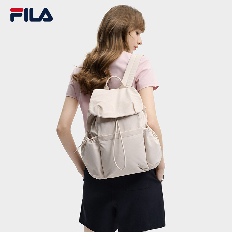 FILA 斐乐官方女包背包2026夏季新款多口袋双肩包电脑包休闲