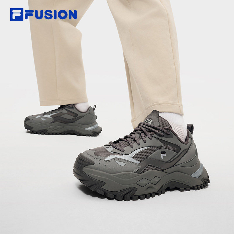 FILA FUSION斐乐潮牌男鞋BIANCO DX厚底潮鞋2026春季新款硬糖鞋DX