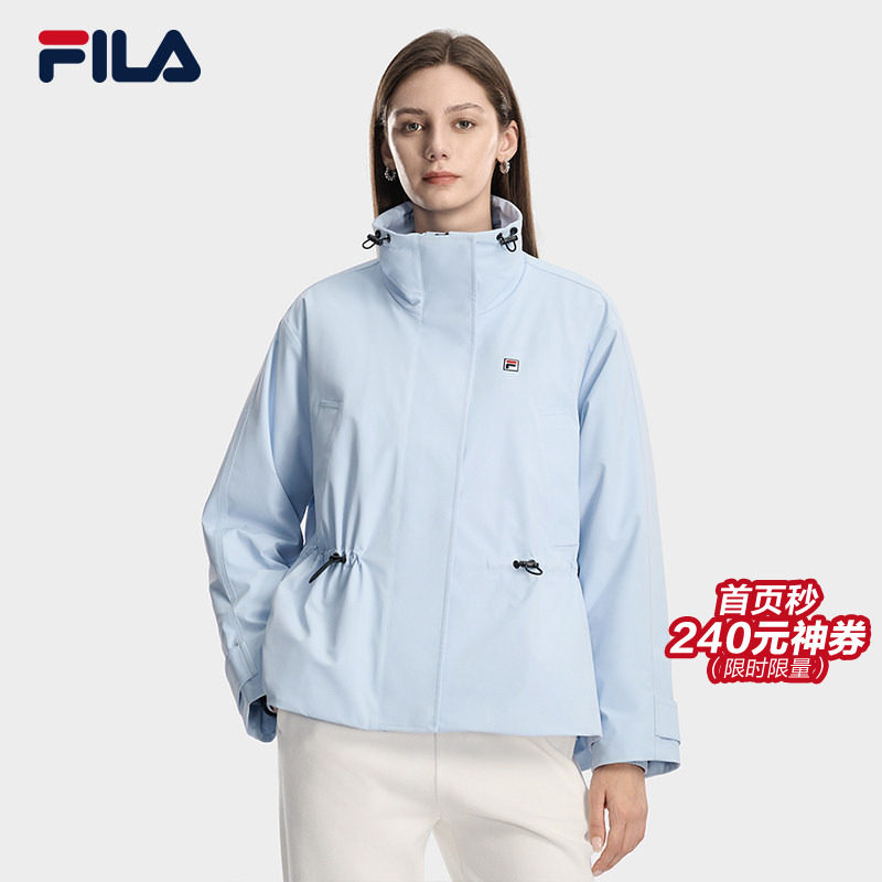 FILA 斐乐官方女士棉服2026春新款时尚休闲宽松收腰保暖立领外套