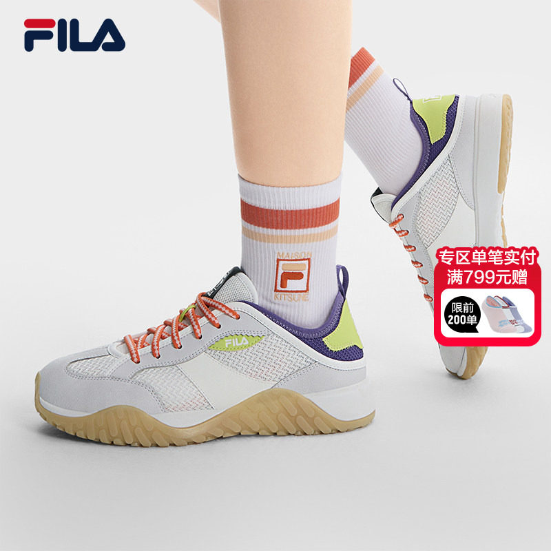 FILA 斐乐官方女鞋DUNE FLOW先锋板鞋2025夏新款沙丘鞋休闲运动鞋