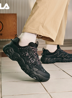 FILA 斐乐官方男鞋FLUID 6 WE2025冬季新款猫爪6代加绒时尚休闲鞋