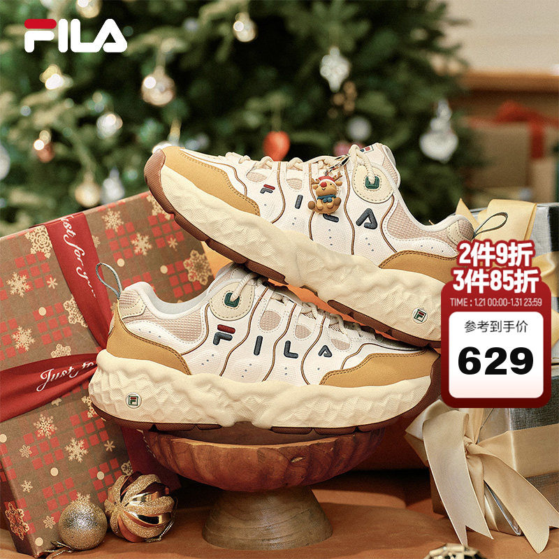 FILA 斐乐官方女鞋MUFFIN XMAS 老爹鞋2026春季新款松饼鞋圣诞版,运动鞋new,运动休闲鞋,淘宝优惠券,粉丝福利购,淘宝优惠卷