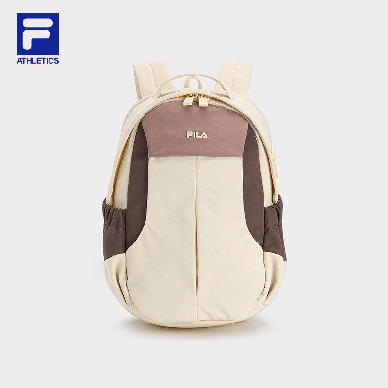 FILA 斐乐官方情侣款背包2025冬季新款户外运动双肩包拼色小