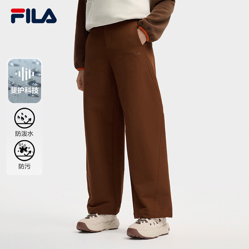 FILA 斐乐官方女士梭织长裤2025冬季新款时尚简约宽松休闲直筒裤 - fila斐乐斐越专卖店出品