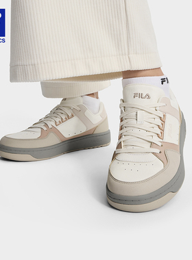 FILA 斐乐官方女鞋TARGA 1+网球生活鞋2025冬季新款圆盾鞋1+板鞋