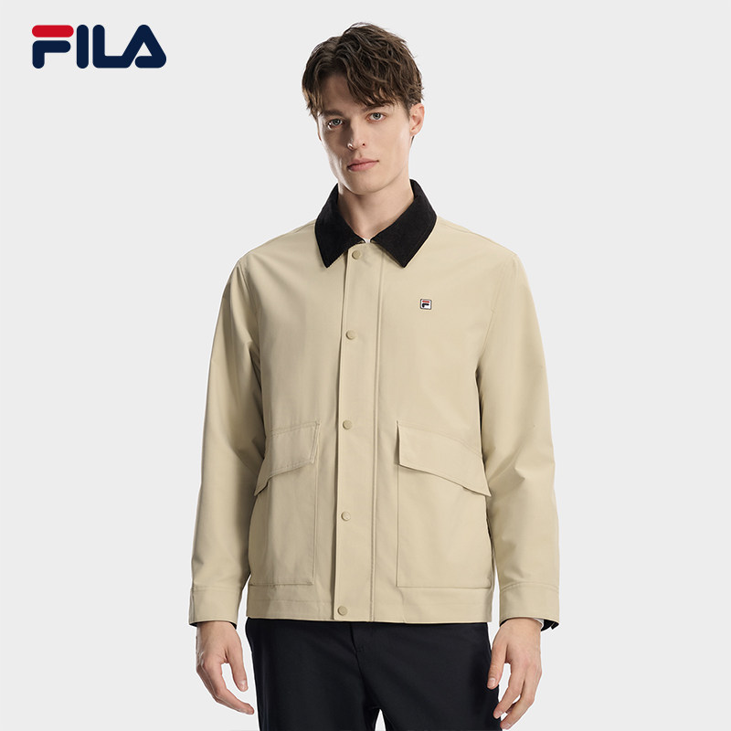 FILA 斐乐官方男士梭织外套2026春季新款休闲宽松巴恩风工装夹克,运动服/休闲服装,运动茄克/外套,淘宝优惠券,粉丝福利购,淘宝优惠卷