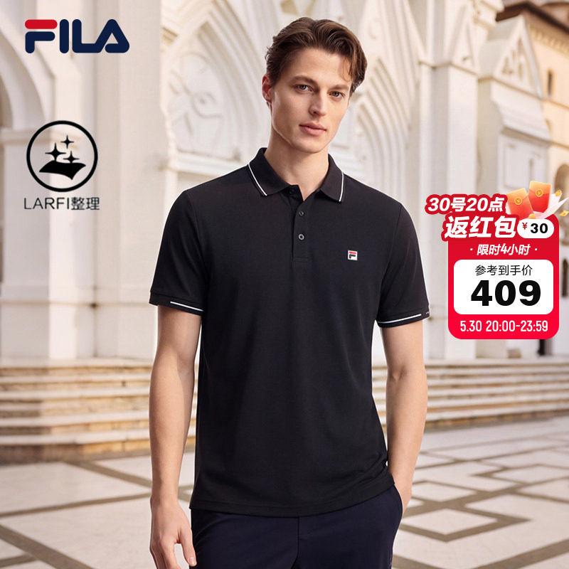 FILA 斐乐官方旗舰针织短袖POLO衫男夏季商务休闲基础运动上
