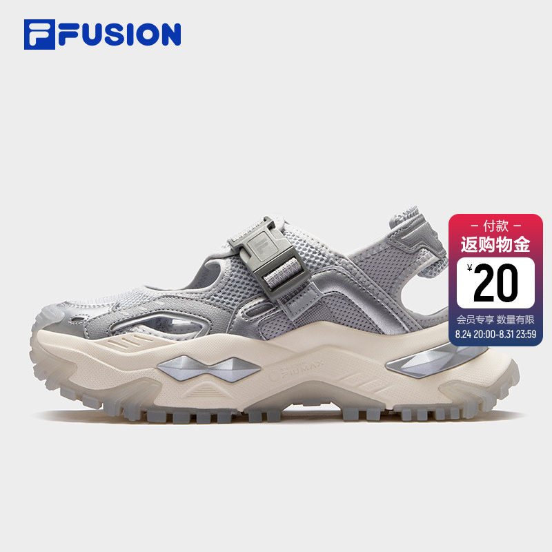 FILA FUSION斐乐潮牌女鞋BIANCO SANDAL凉鞋2025夏季新款硬糖凉鞋