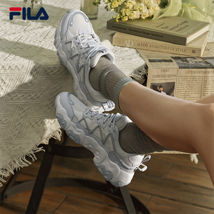 6复古运动鞋 FLUID 2025秋新款 猫爪鞋 FILA 6代休闲鞋 斐乐官方女鞋