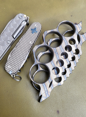 狮爪手掌纯钛合金户外破窗指虎求生拳套指环拳扣四指合法防身装备