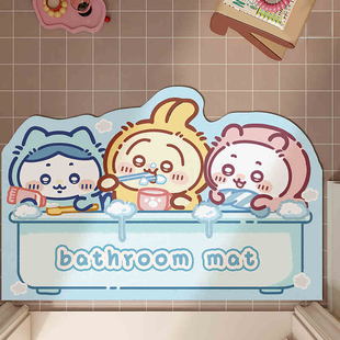 chiikawa吉伊卡哇浴室吸水地垫硅藻泥卫生间速干垫乌萨奇防滑地垫