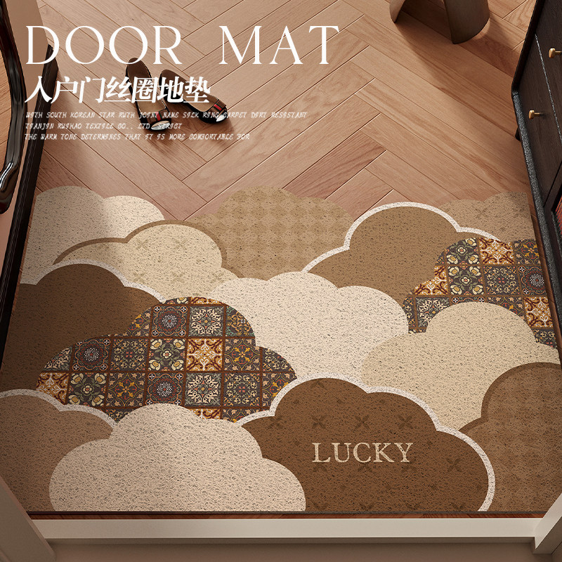 复古入户门地垫高级感进门耐脏防滑脚垫丝圈可裁剪玄关入门门垫子,居家布艺,入户地垫,淘宝优惠券,粉丝福利购,淘宝优惠卷