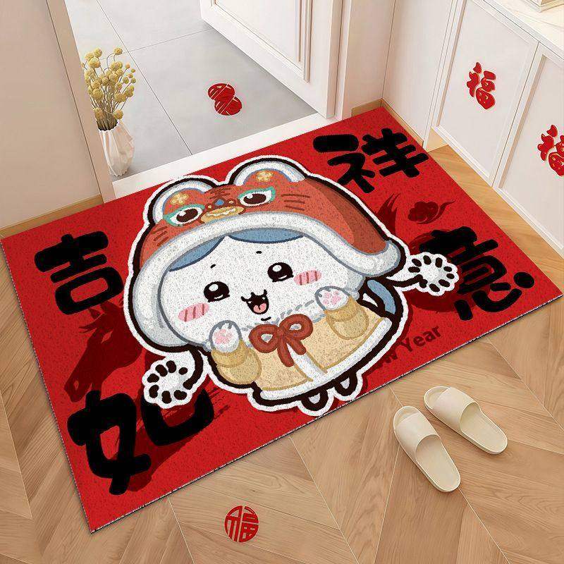 吉伊卡哇马年新年喜庆玄关丝圈地垫家用进门刮泥除尘可裁剪地毯,居家布艺,入户地垫,淘宝优惠券,粉丝福利购,淘宝优惠卷