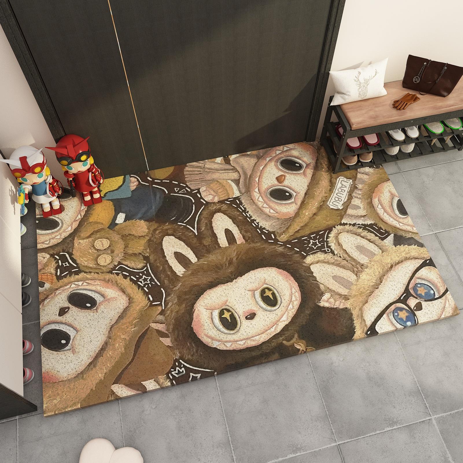 拉布布labubu丝圈入户地垫