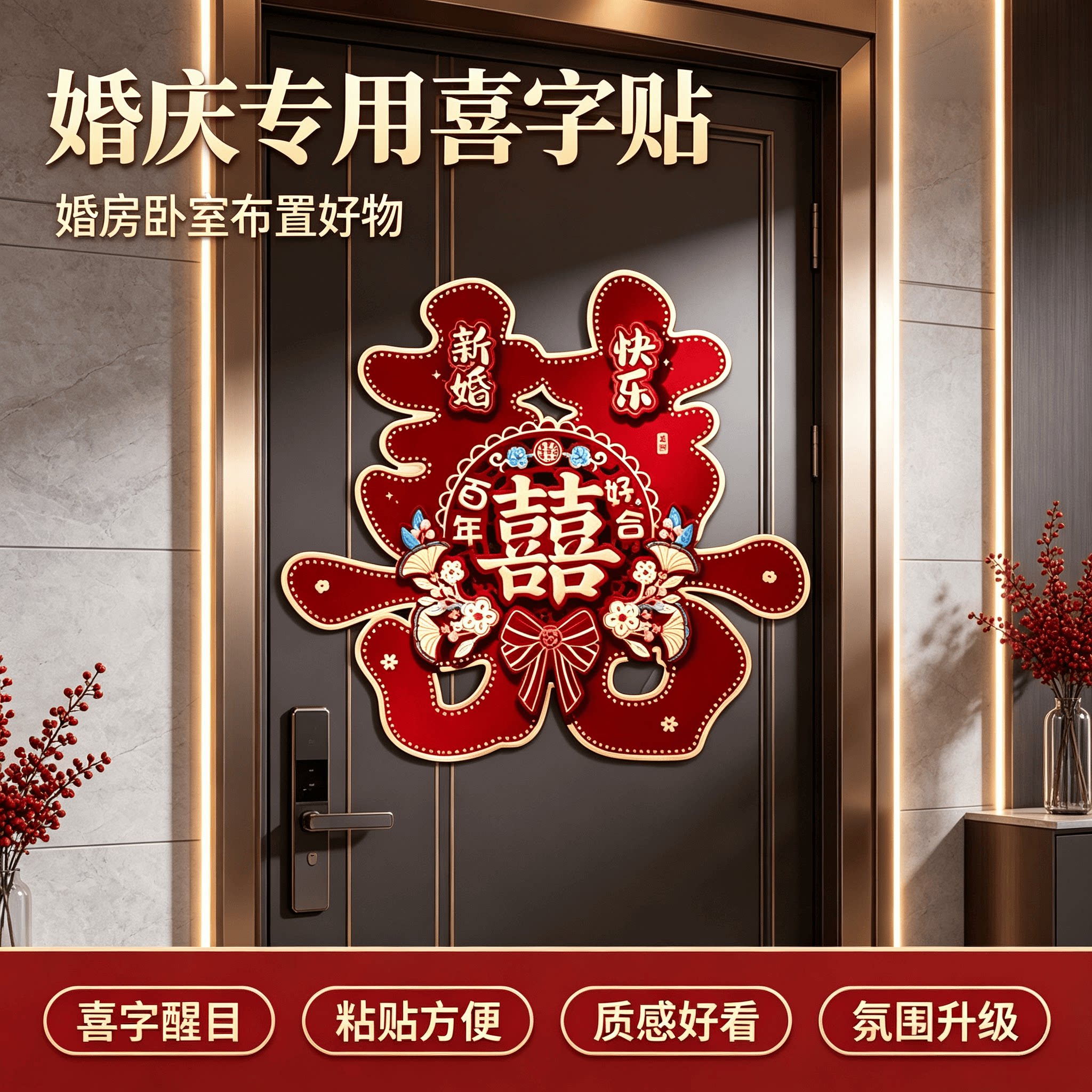 专用喜字结婚用品大全婚房装饰
