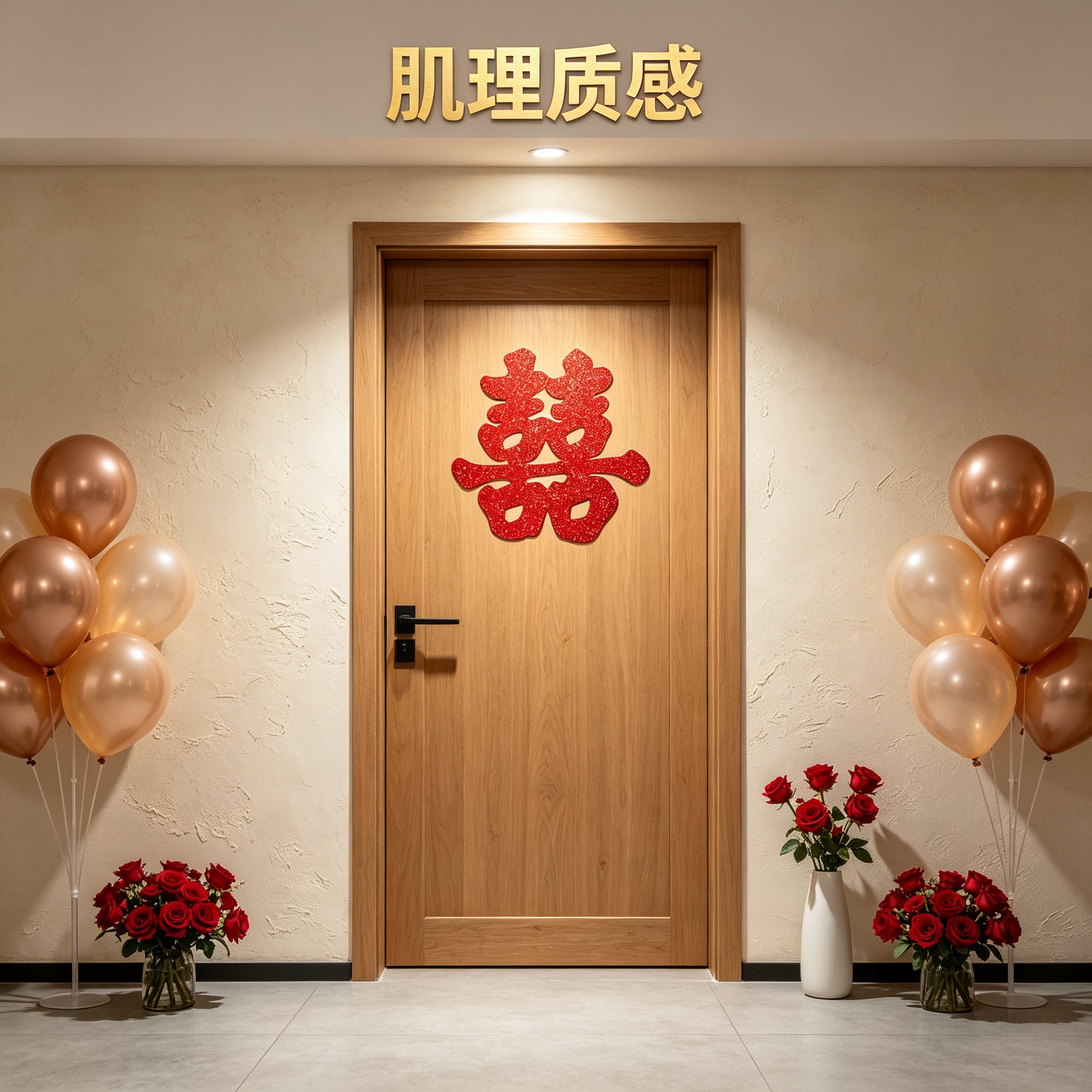 肌理质感红葱囍字贴结婚大门玻璃窗贴婚房嫁娶高档婚庆伴手礼