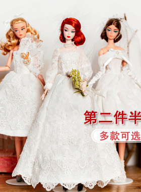 【第二件5折】30cm娃衣高订FR超模爸比娃娃换装衣服礼服配件婚纱