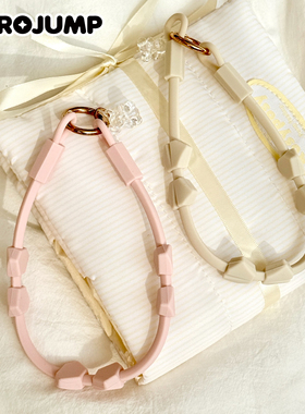 肉肉酱暖暖被窝手机壳挂绳手提款硅胶挂件原创新款手机壳挂件防丢简约可爱小众粉色白色百搭ins风便捷女