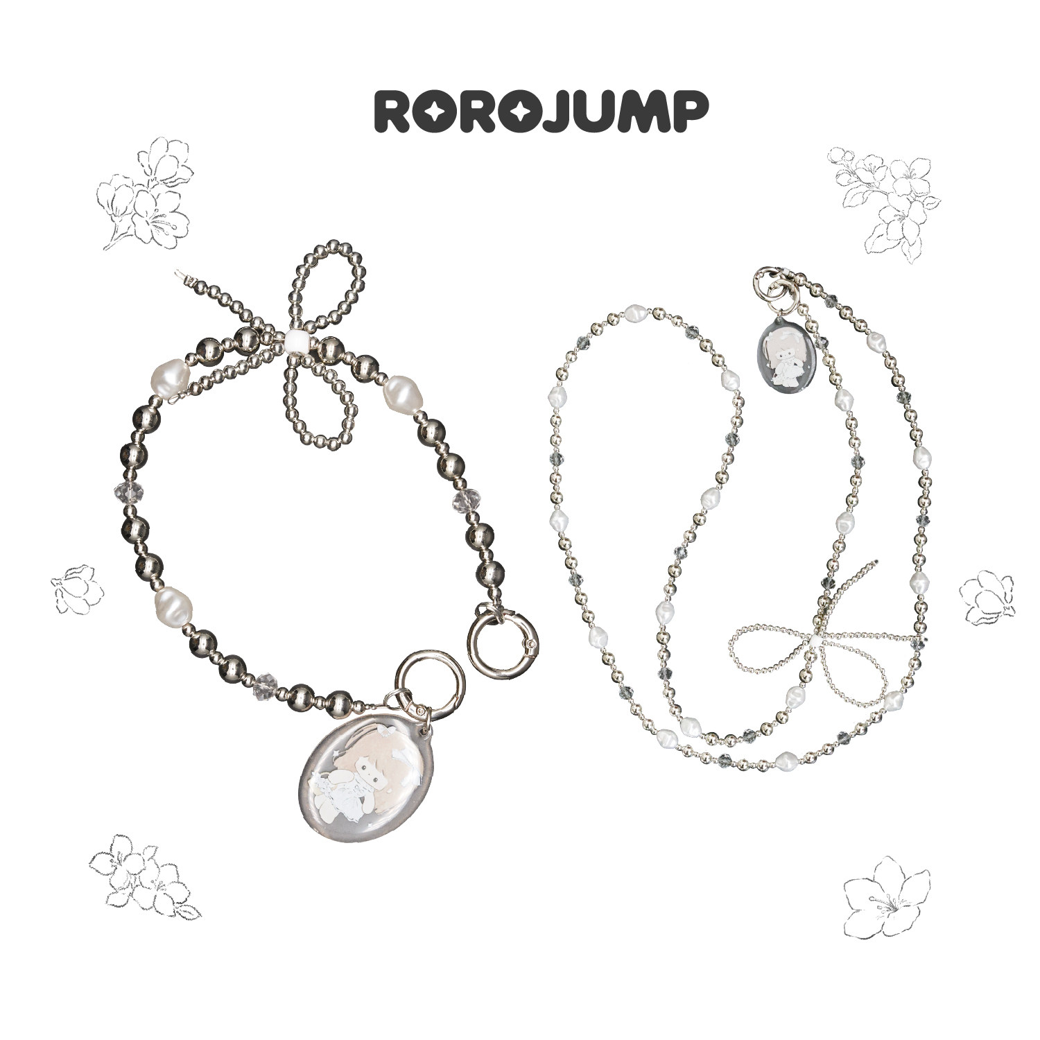 肉肉酱茉莉白茶手机短挂绳长挂绳多功能珍珠亚克力款系列串珠包包ccd相机钥匙扣挂链高级感小众卡通可爱女,3C数码配件,手机挂件/手机链,淘宝优惠券,粉丝福利购,淘宝优惠卷