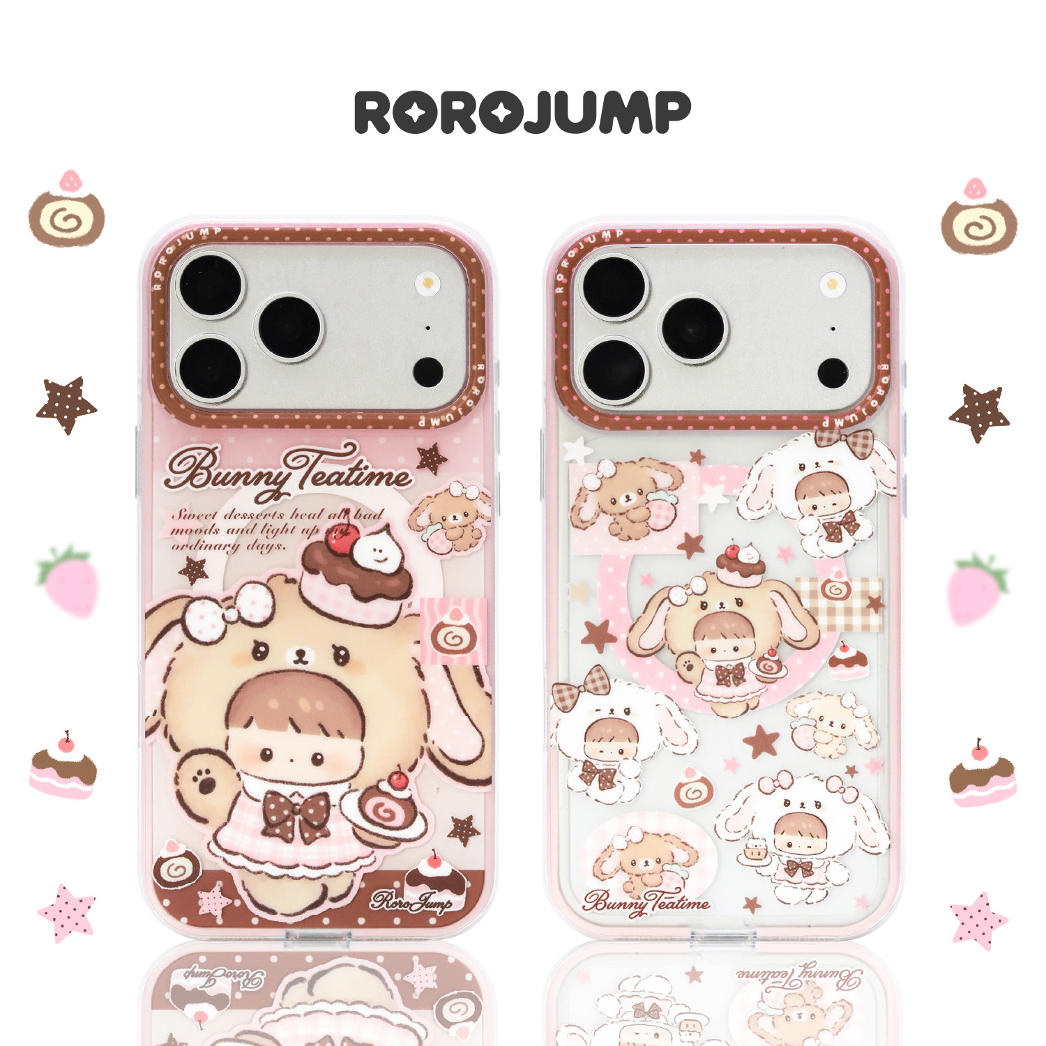 肉肉酱兔兔下午茶适用iPhone17promax磁吸手机壳原创新