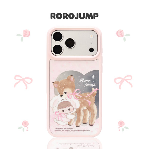 肉肉酱小鹿花园适用iPhone17promax磁吸手机壳原创新款防摔苹果16保护套植绒液态硅胶软糯双层15卡通可爱14
