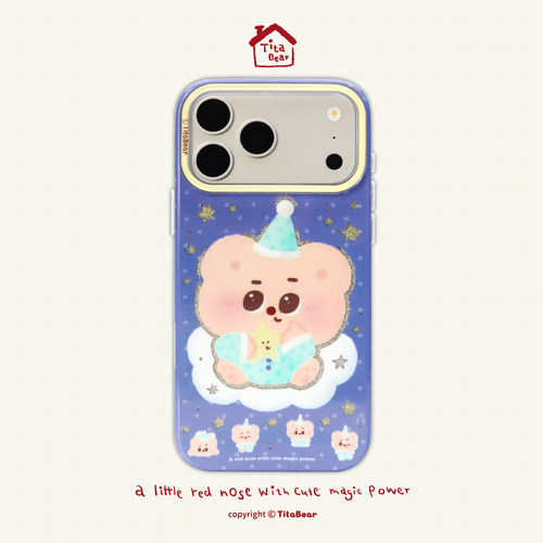 TitaBear星落小熊梦适用iPhone17promax磁吸手机壳原创新款亮面带独立镜头框防摔苹果16保护套15卡通可爱14