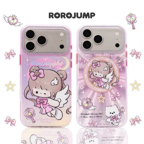 肉肉酱月光美少女适用iPhone17promax磁吸手机壳原创新款防摔苹果16保护套磨砂全包独立镜头框15卡通可爱14女