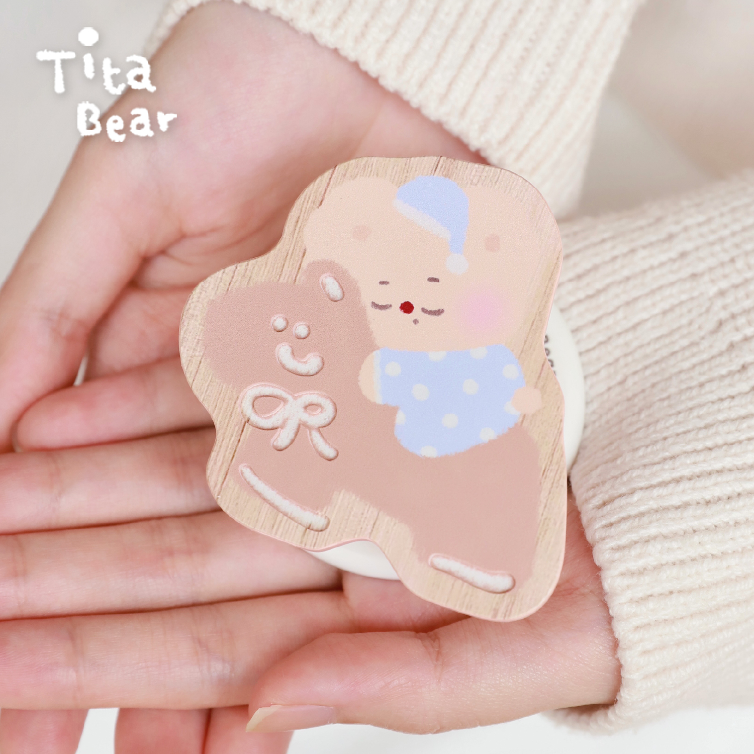 TitaBear摇摇马magesafe磁吸支架雕刻适用iphone16便携气囊新款女