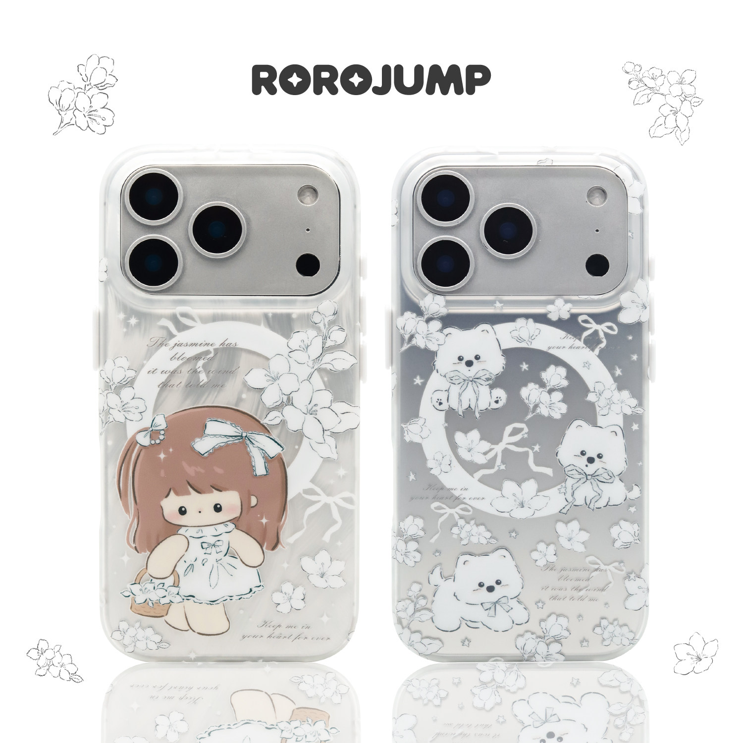 肉肉酱茉莉白茶适用iPhone17promax磁吸手机壳原创新款