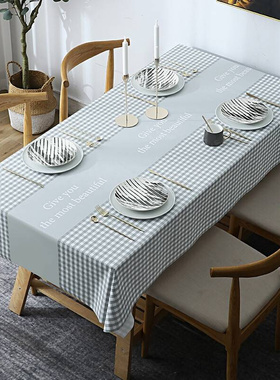 Nordic dining tablecloth waterproof T oilproof and heatpro