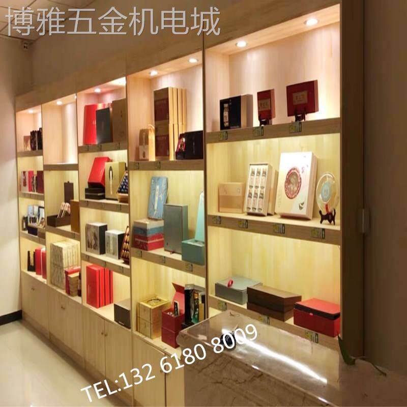 实木红酒柜展示柜白酒柜展示架超市烟柜茶叶柜陈列柜特产货架商用