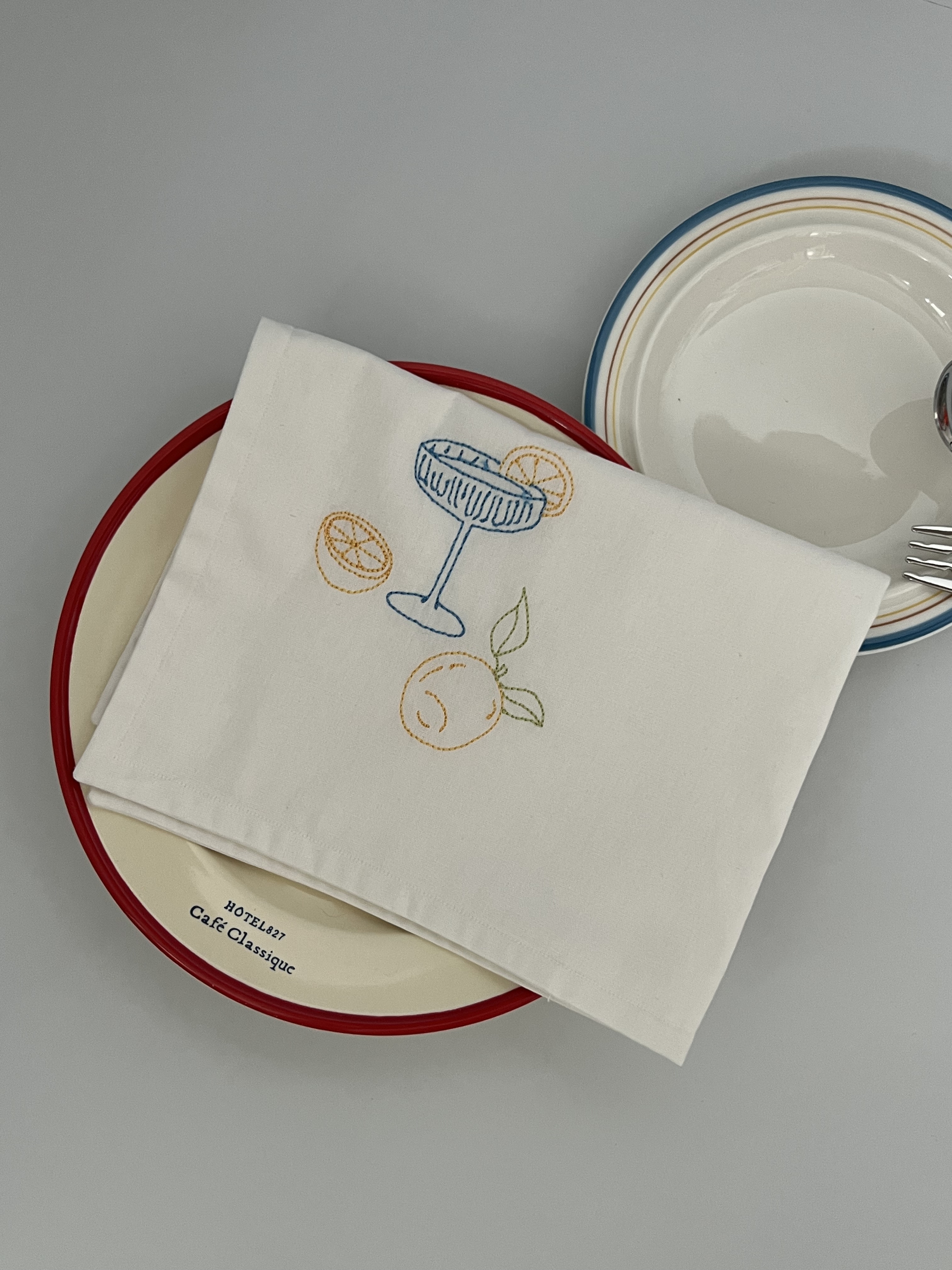 Le serein原创设计法式夏日风情高级感刺绣布艺棉餐垫桌布茶席,居家布艺,餐垫,淘宝优惠券,粉丝福利购,淘宝优惠卷