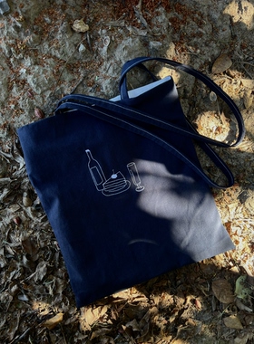 Le serein原创设计法式刺绣高级感通勤出行百搭单肩包托特环保袋