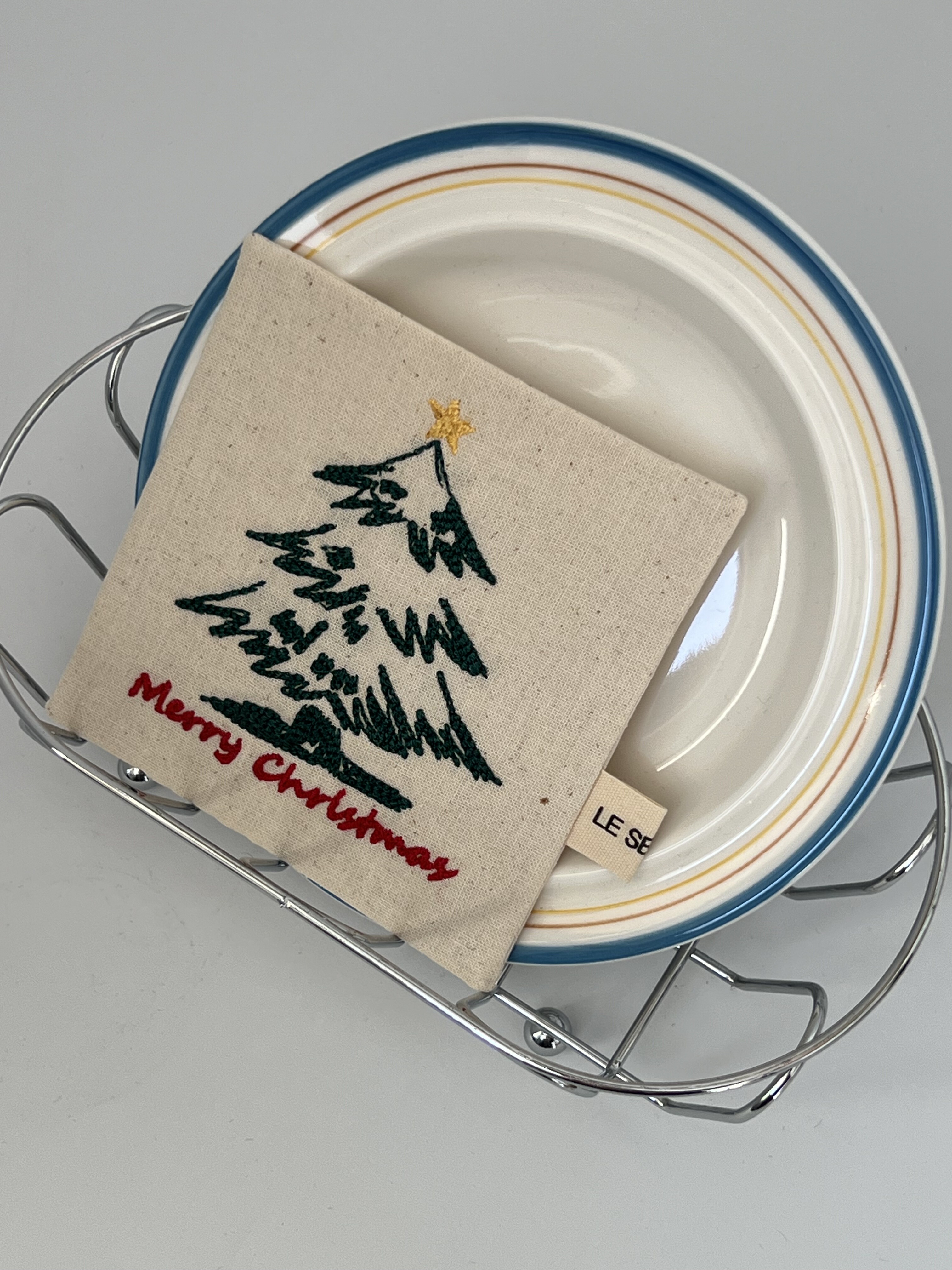 le serein原创设计法式刺绣圣诞主题棉麻杯垫隔热垫餐桌装饰餐垫,节庆用品/礼品,文化创意杯垫/餐垫,淘宝优惠券,粉丝福利购,淘宝优惠卷