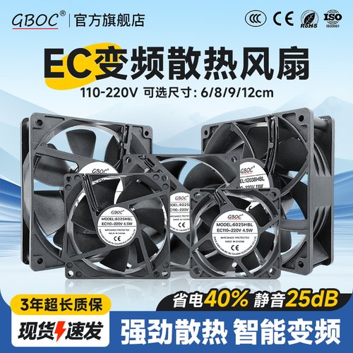 GBOC超大风量散热风扇110-220V