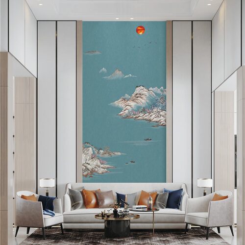 富丽堂皇新中式现代装饰画展厅客