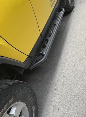 适用FJ酷路泽竞技侧杠外侧踏板FJ上下车踏板侧护杠侧踏杠改装