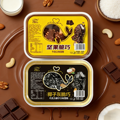 富迪脆巧系列坚果脆巧牛奶味椰子灰脆巧迷你雪糕家庭装冰淇淋冷饮