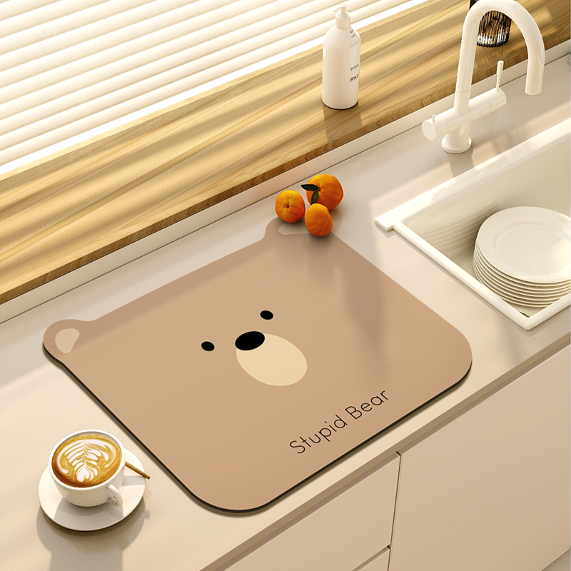 卡通创意厨房台面沥水垫异形