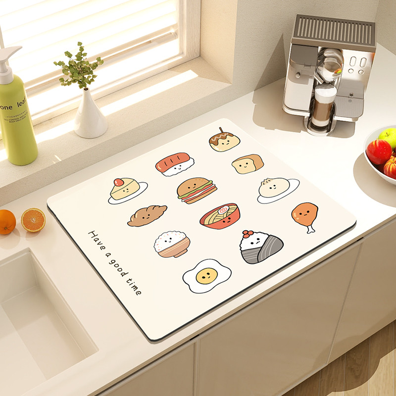 厨房台面沥水垫硅藻泥吸水垫桌面餐具干燥垫杯垫灶台洗碗池隔水垫,居家布艺,餐垫,淘宝优惠券,粉丝福利购,淘宝优惠卷