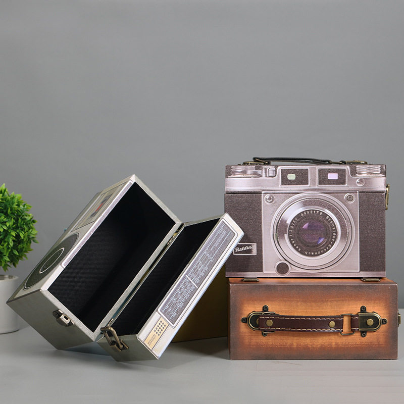 欧式复古宝箱海盗财宝箱道具做旧防尘收纳盒木质盒藏宝箱拍摄摆件