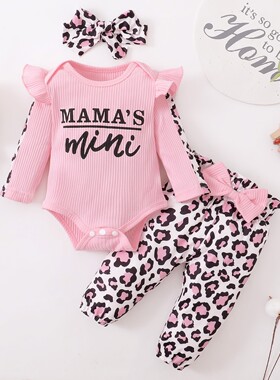 3Pcs Newborn Clothes Baby Girl Clothes Sets Infant Outfit Ru