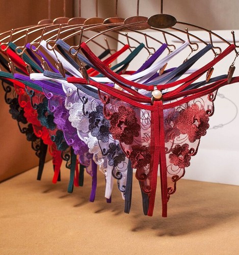 丁字裤女性感开档网纱Open Crotchless Thong Sexy lady Panties