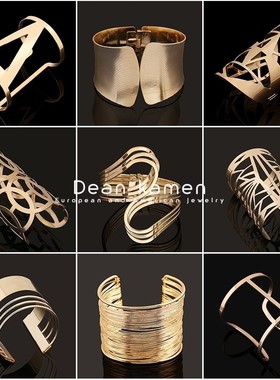 欧美时尚个性仿金手镯Fashion personality metal bracelet women