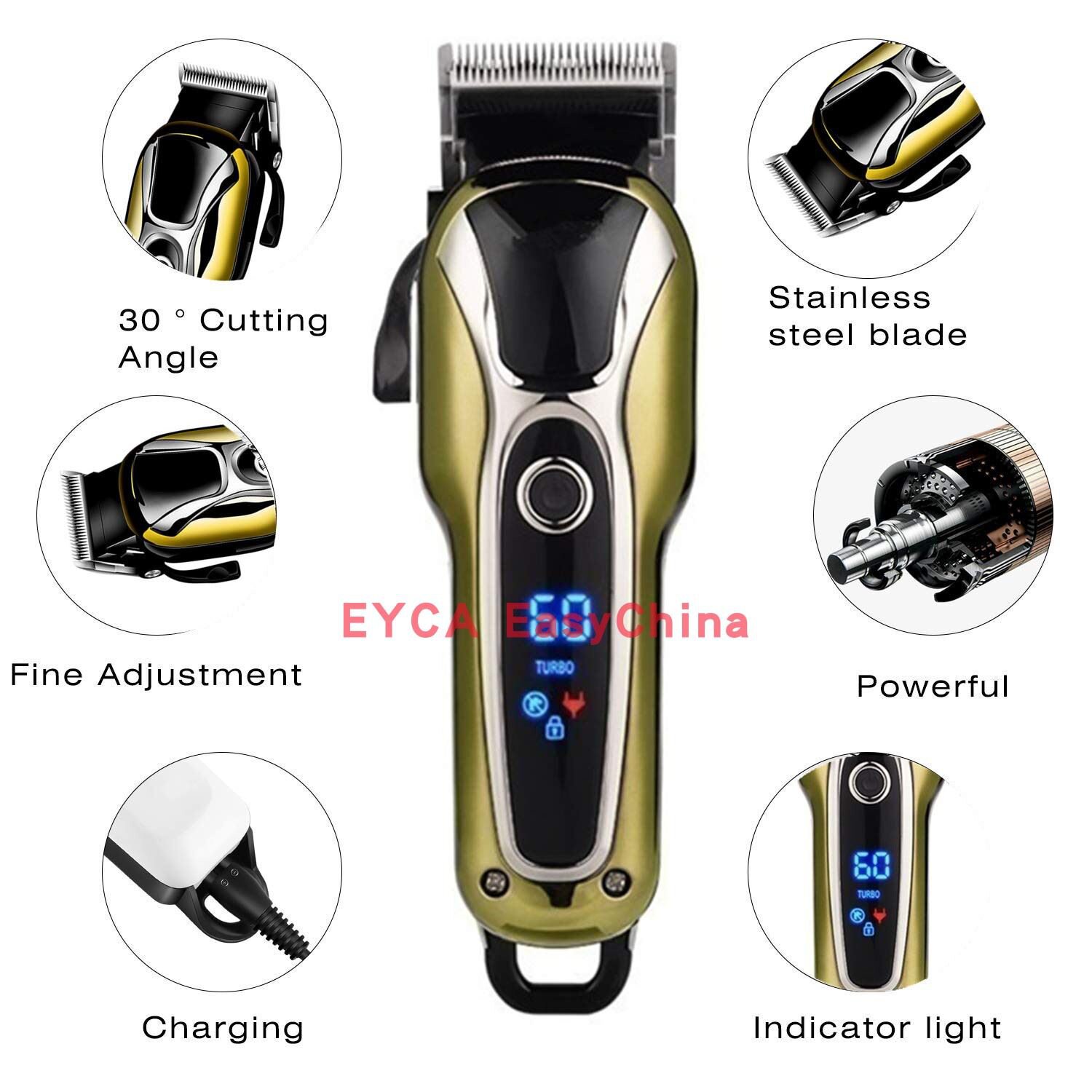 Barber Shop Rechargeable Hair Trimmer Cordless Clipper