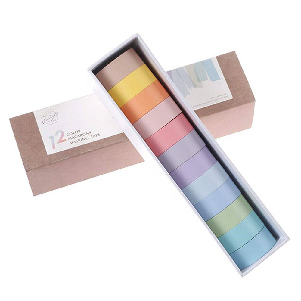 极速1Set 12 colors Washsi Tape Set Adhesive decoration tapes