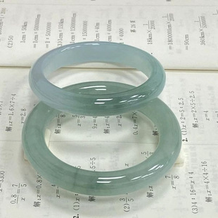 【假一赔十】上等冰油青玛瑙玉髓晴水玉手镯显白圆条多样性发一